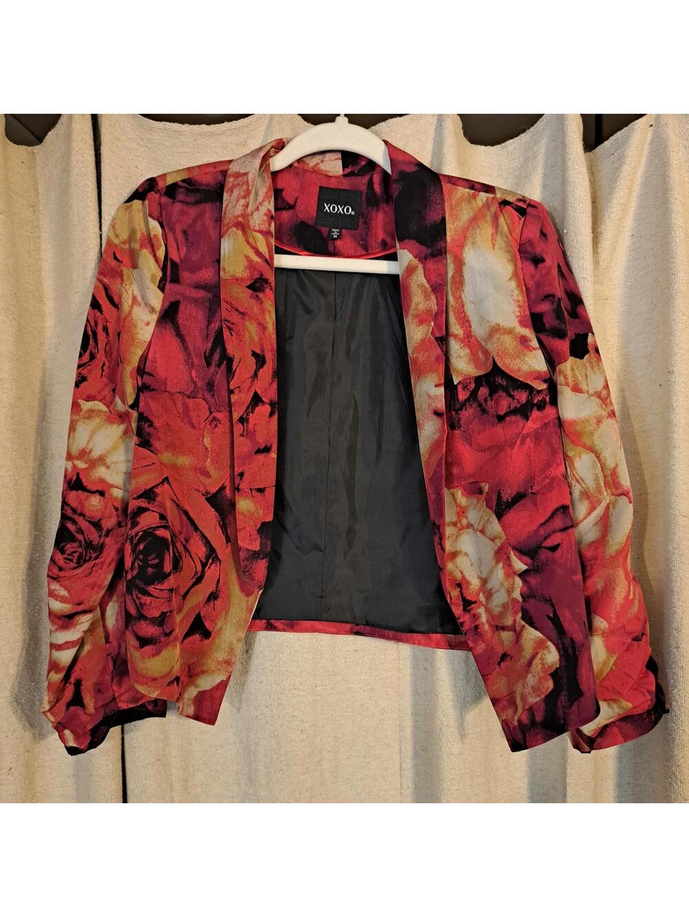 XOXO Floral Patterned Blazer Jacket Medium